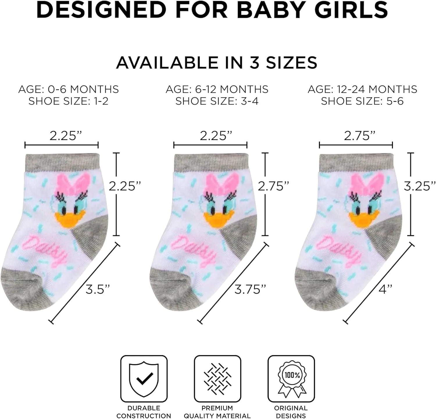ABG Accessories Girls & Boys Minnie, Mickey Mouse, Baby Shark, Justice League 10-Pack Infant Sock 0-24 Months