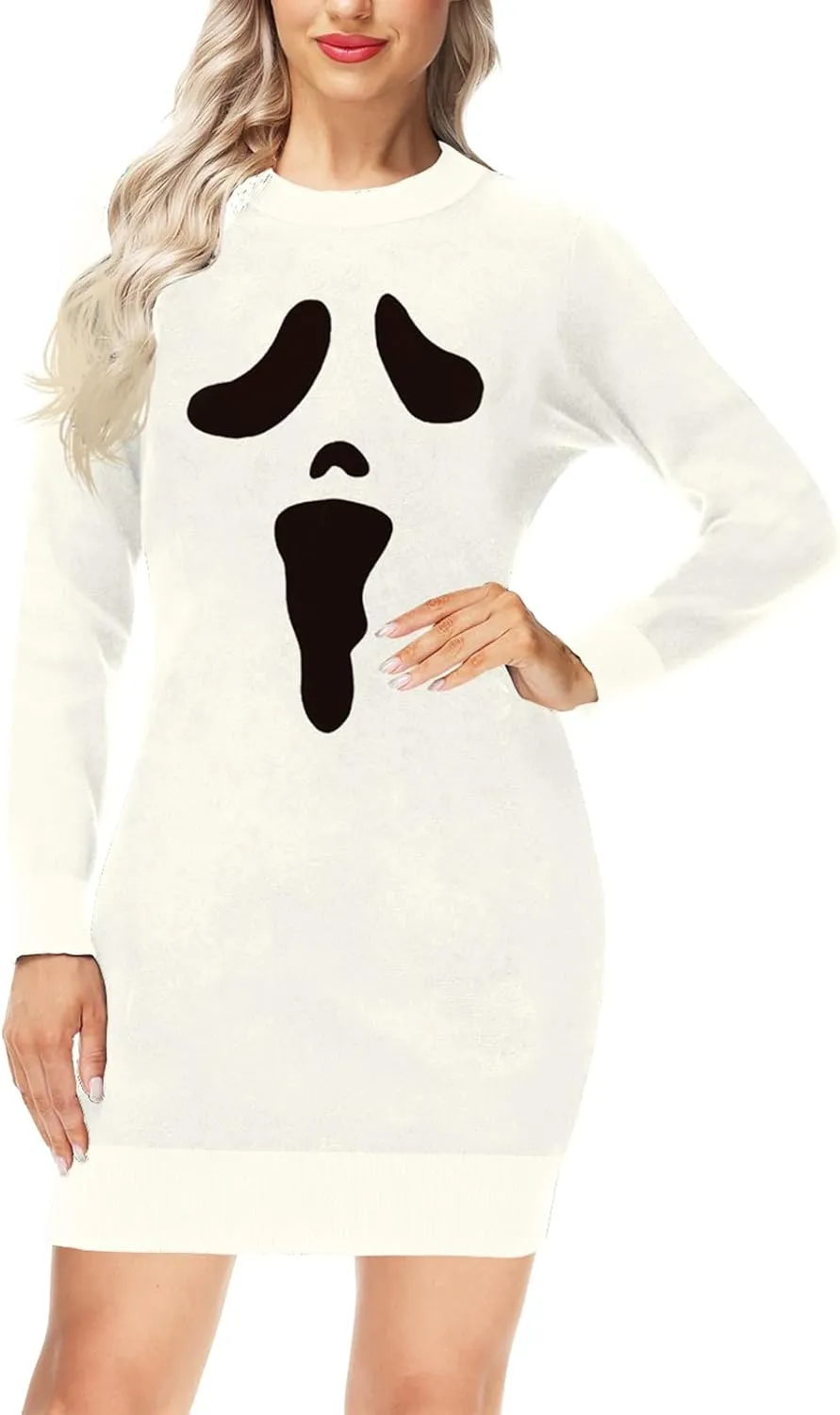 AOBUTE Women Christmas Sweater Dress Funny Holiday Ugly Kint Pullover