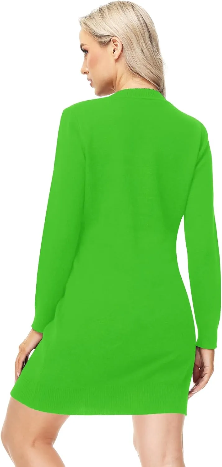 AOBUTE Women Christmas Sweater Dress Funny Holiday Ugly Kint Pullover