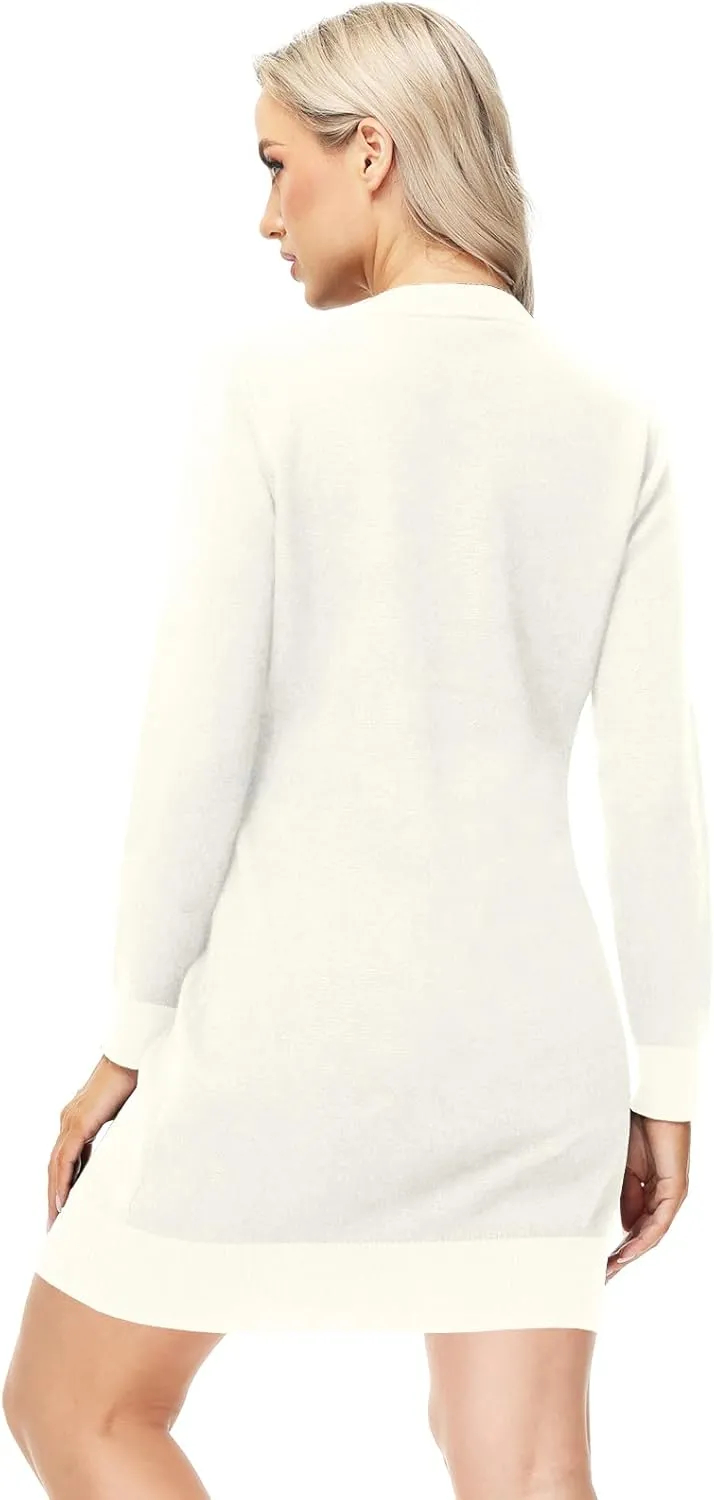 AOBUTE Women Christmas Sweater Dress Funny Holiday Ugly Kint Pullover