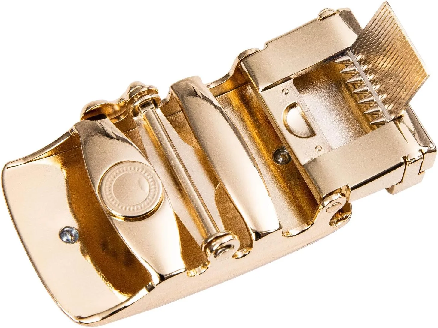 Barry.Wang Mens Ratchet Belt,Genuine Leather Belts 1 3/8" Automatic Buckle Carnival Dress Casual,Trim To Fit