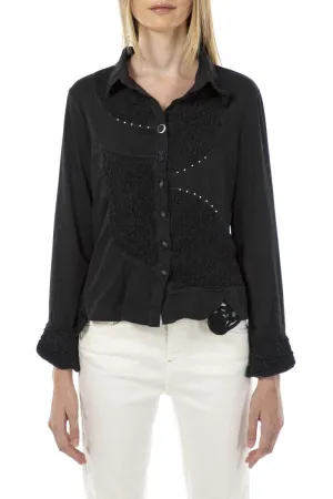 Blouse in Nero ELW221052304 by Elisa Cavaletti