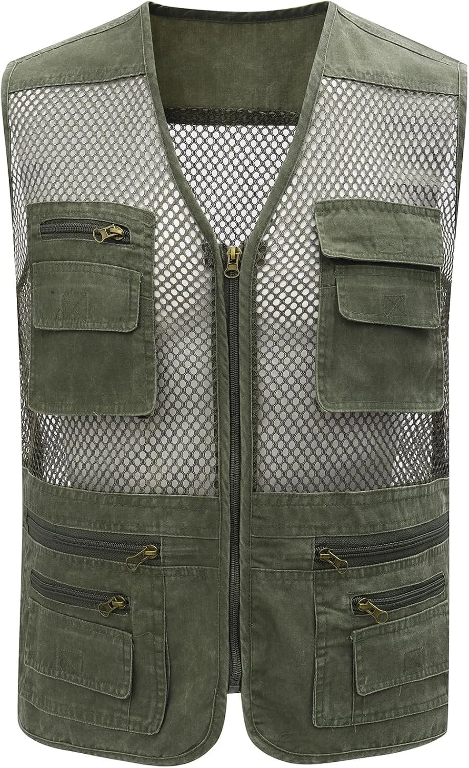 Gihuo Men's Utility Vest Fishing Safari Vest Summer Travel Vest with Pockets