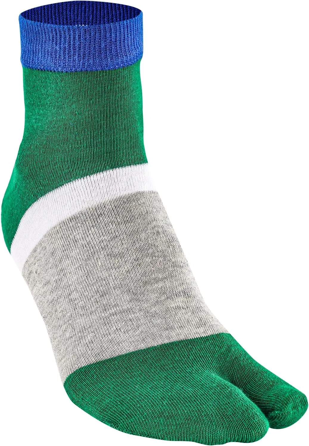 Men's Flip Flop Socks Tabi Split Toe Geta Wicking Cotton Pack of 4