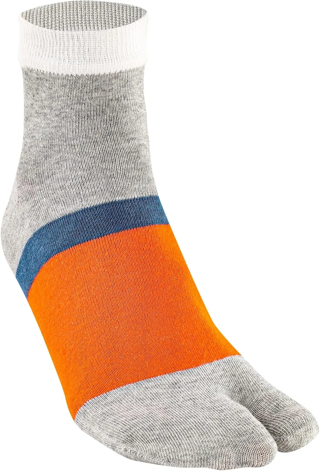 Men's Flip Flop Socks Tabi Split Toe Geta Wicking Cotton Pack of 4