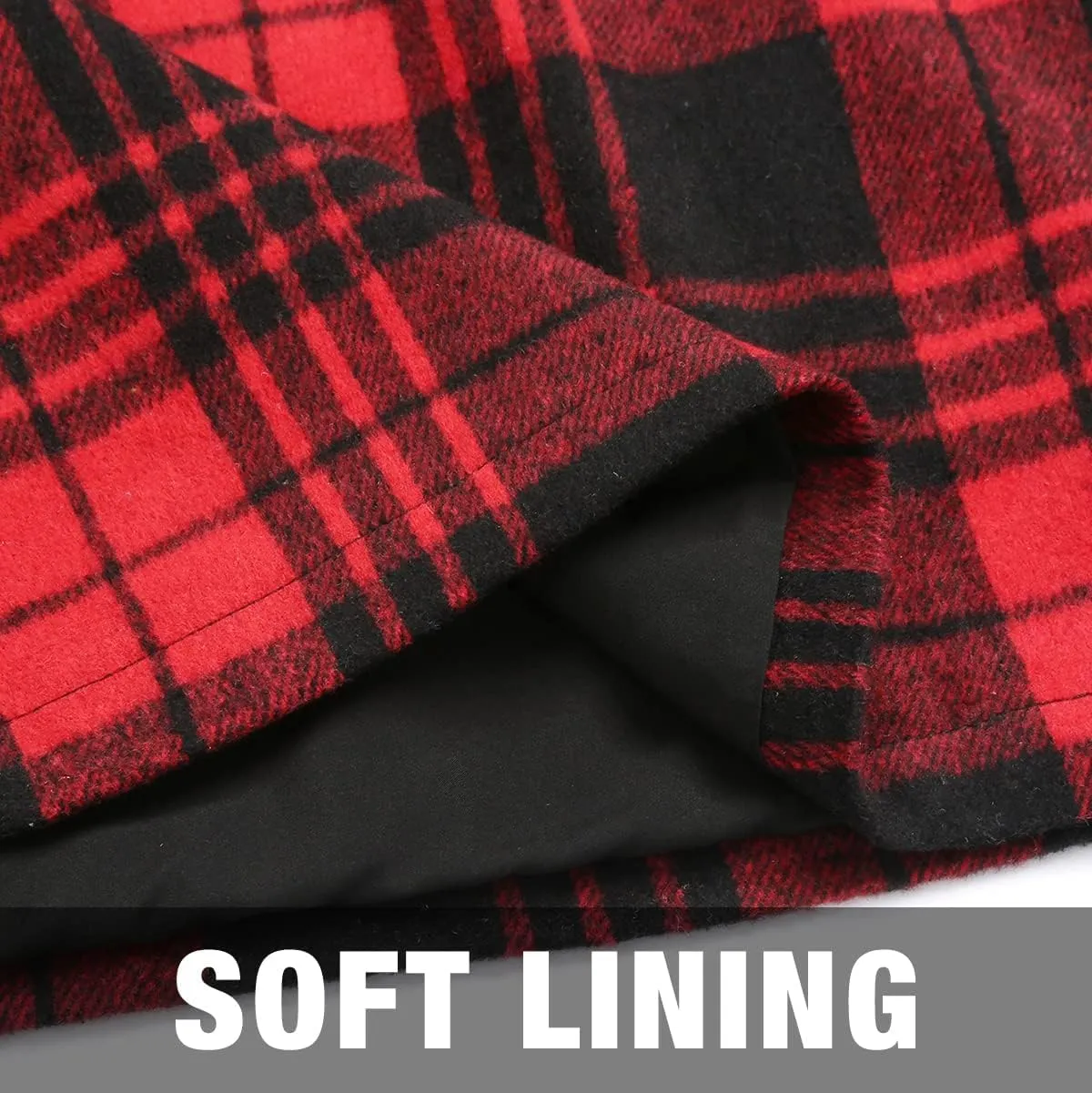 Plaid Mini Skirts for Womens High Waisted Fall Winter Wool Bodycon Pencil Skirts with Slit