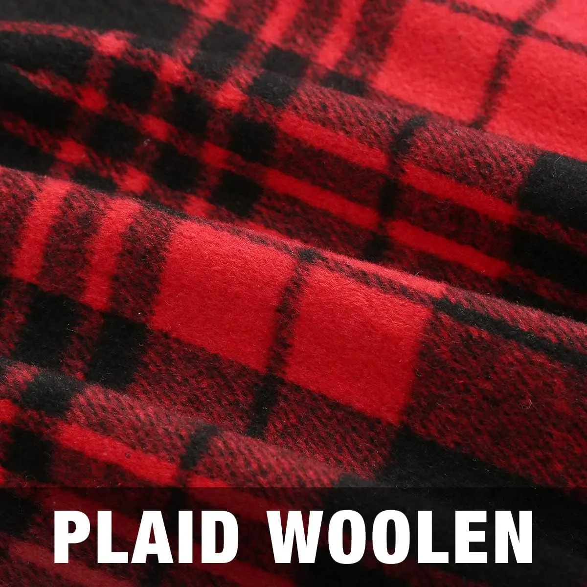 Plaid Mini Skirts for Womens High Waisted Fall Winter Wool Bodycon Pencil Skirts with Slit