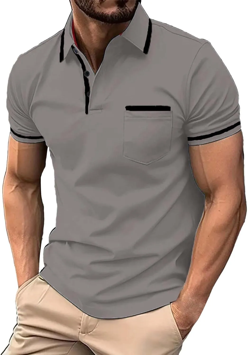 Polo Shirts for Men Shirts Short Sleeve Performance Patriotic Shirt Funny Shirt Mens Golf Wear Quick Dry Athletic