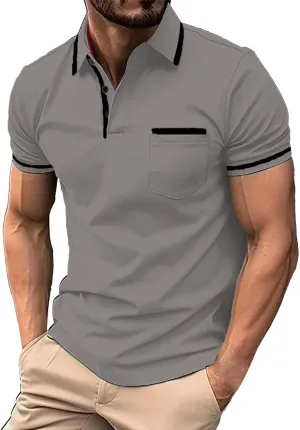 Polo Shirts for Men Shirts Short Sleeve Performance Patriotic Shirt Funny Shirt Mens Golf Wear Quick Dry Athletic