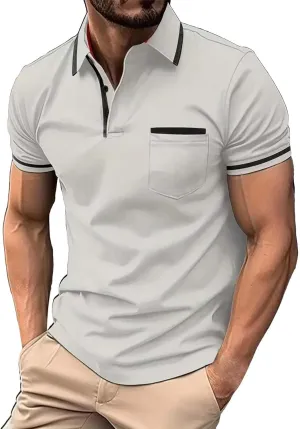 Polo Shirts for Men Shirts Short Sleeve Performance Patriotic Shirt Funny Shirt Mens Golf Wear Quick Dry Athletic