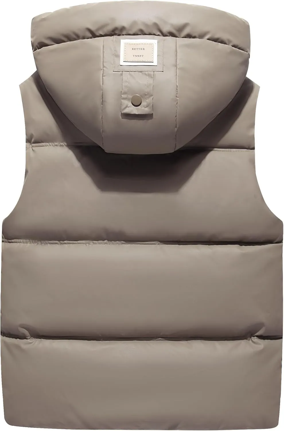 SEAUR Boys Girls Winter Warm Puffer Vest Quilted Water Resistant Down Vest Sleeveless Padded Jacket with Detachable Hood