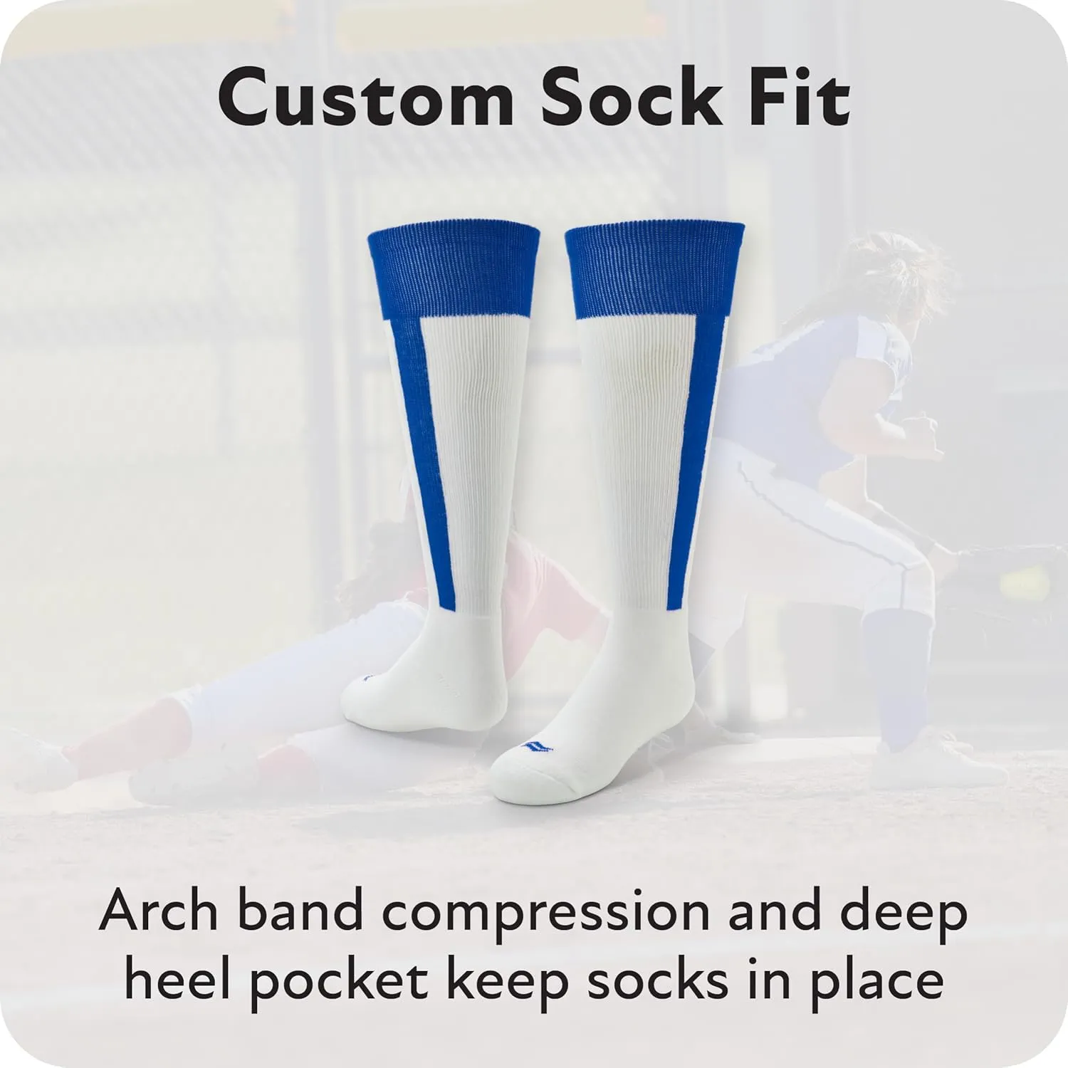 Sof Sole Baseball/Softball Over-The-Calf Team Athletic Performance Socks (2 Pair)