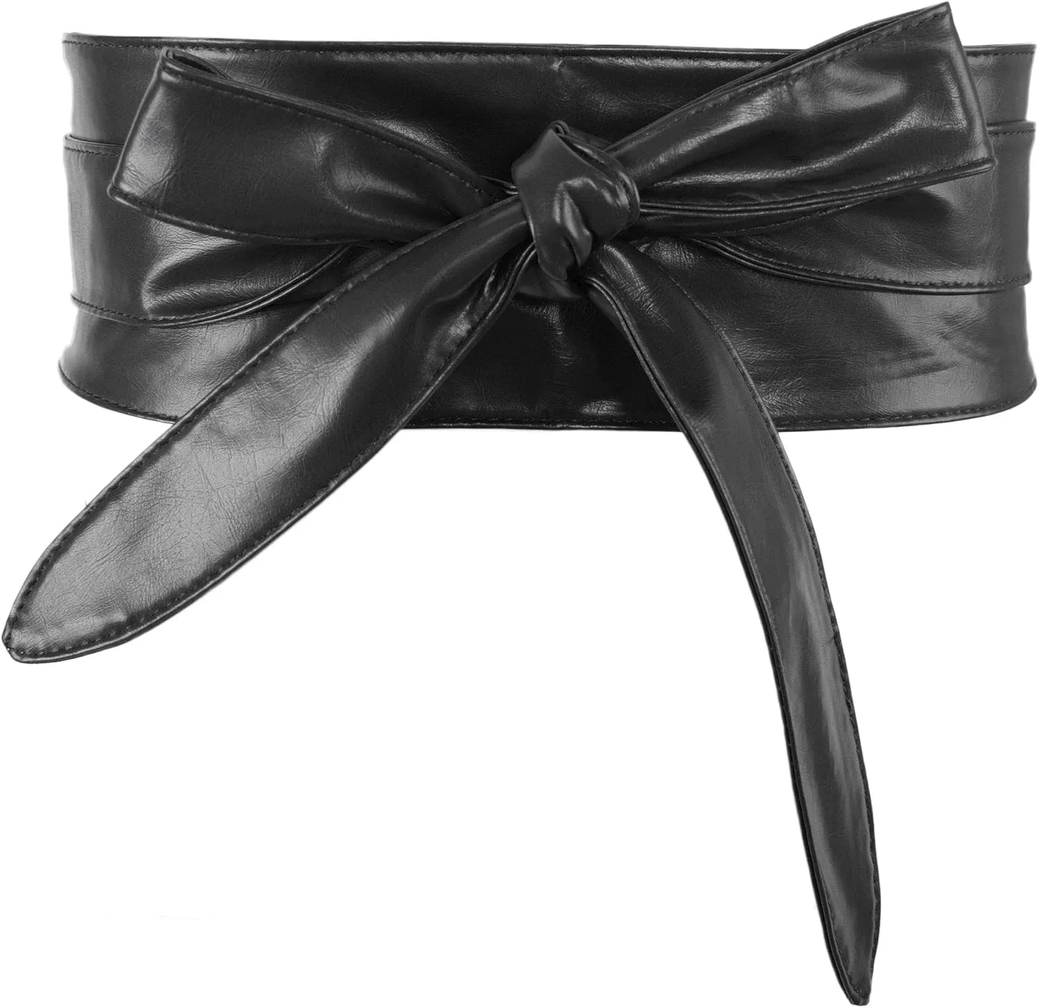 TeeYee Women OBI Belt Fashion Solid Color PU Leather 4.5cm Wide Waist Band 70 Inch in Extra Size