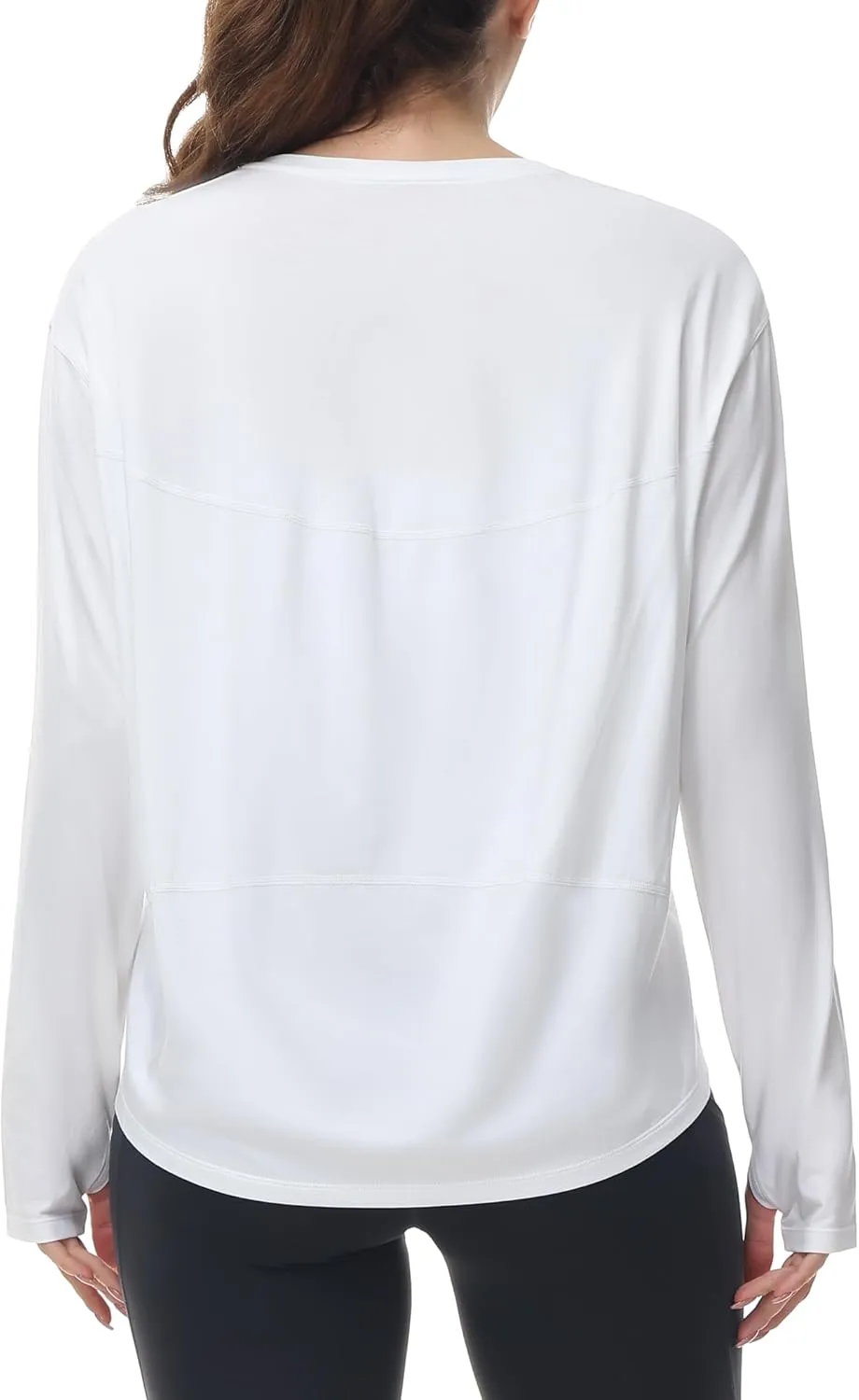THE GYM PEOPLE Women's Long Sleeve Workout Shirts Back Loose Fit Running Tee Tops with Thumb Hole
