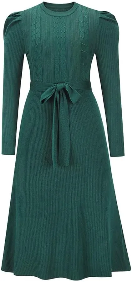 Women's Fall Dresses Long Sleeve Velvet Formal Maxi Dress with Belt Casual Cocktail Wedding Guest Party Long Dress