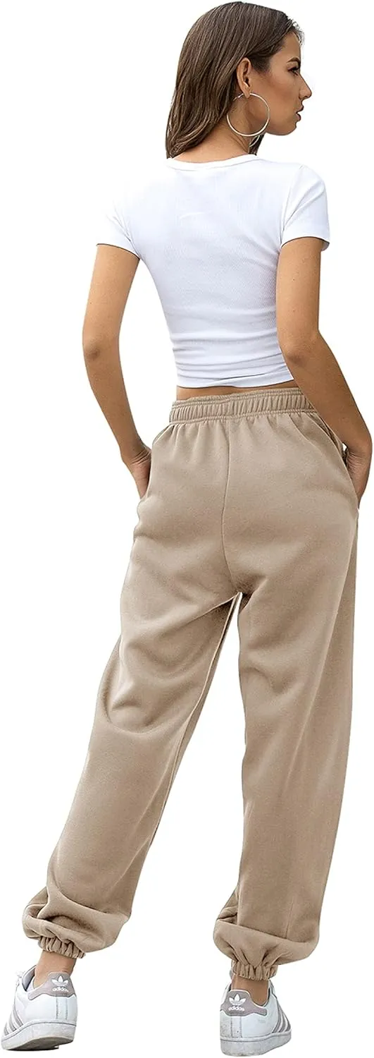 YLDUJ AMUM Women's Sweatpants Casual Drawstring Sweat Pants Workout Athletic Joggers with Pockets